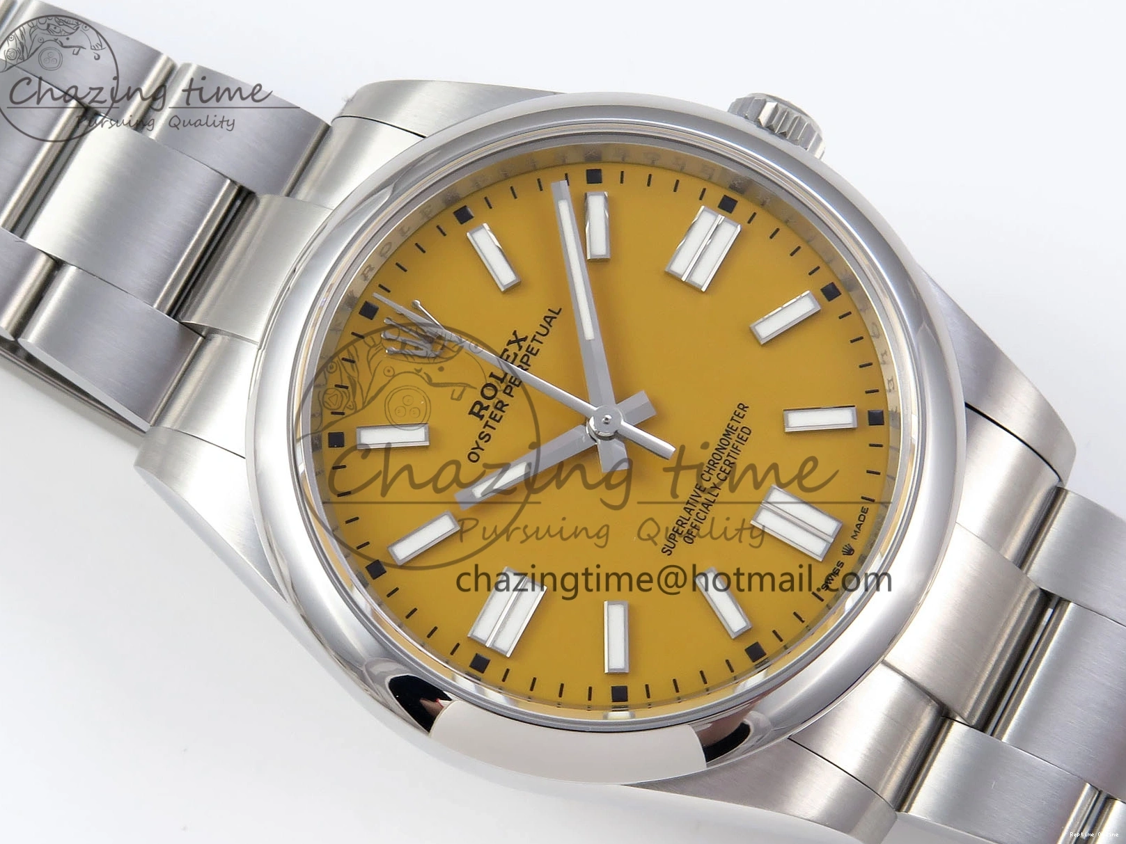 0504 WaterResistant OYSTER PERPETUAL 124300 41MM VSF 1:1 BEST EDITION 904L STEEL YELLOW DIAL VS 1769